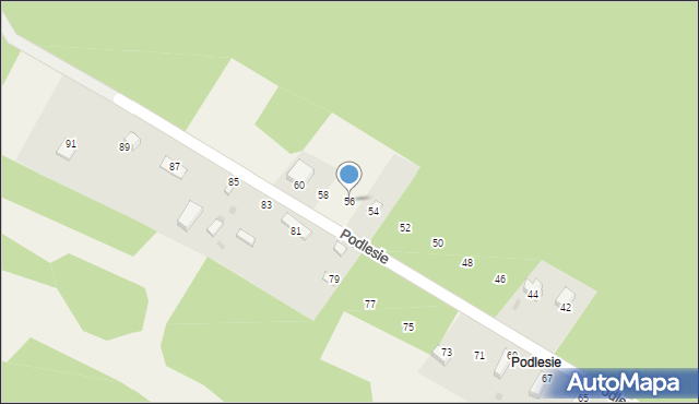 Suliszowice, Podlesie, 56, mapa Suliszowice
