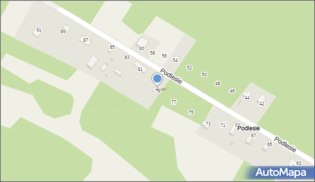 Suliszowice, Podlesie, 79, mapa Suliszowice
