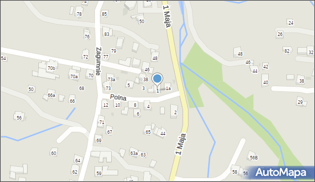 Sułkowice, Polna, 1, mapa Sułkowice