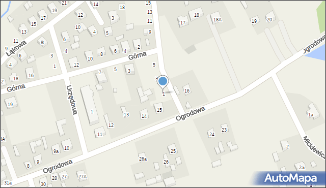 Sulmierzyce, Północna, 1, mapa Sulmierzyce