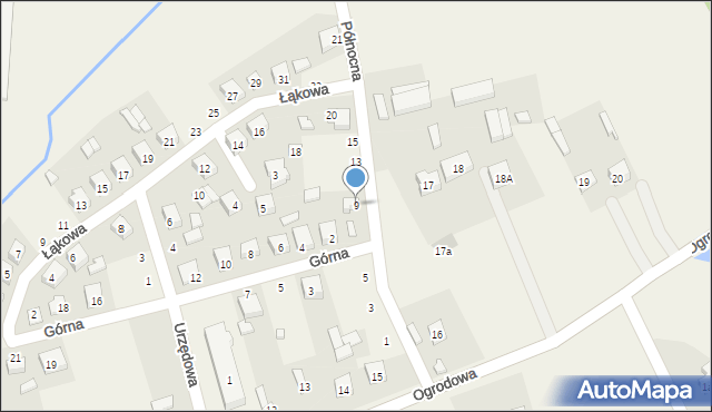 Sulmierzyce, Północna, 9, mapa Sulmierzyce