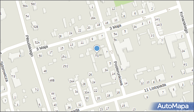 Supraśl, Posterunkowa, 7/1, mapa Supraśl