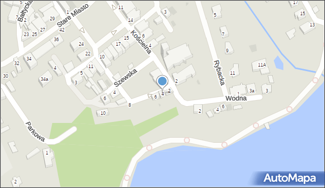 Susz, Podmurze, 4, mapa Susz