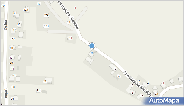 Suszec, Powstańców Śląskich, 9, mapa Suszec