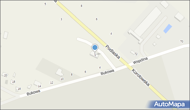 Suszno, Podlaska, 1, mapa Suszno