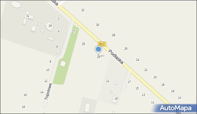 Suszno, Podlaska, 23, mapa Suszno