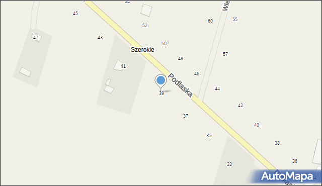 Suszno, Podlaska, 39, mapa Suszno