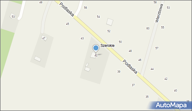 Suszno, Podlaska, 41, mapa Suszno