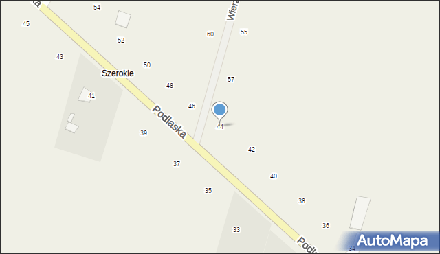 Suszno, Podlaska, 44, mapa Suszno