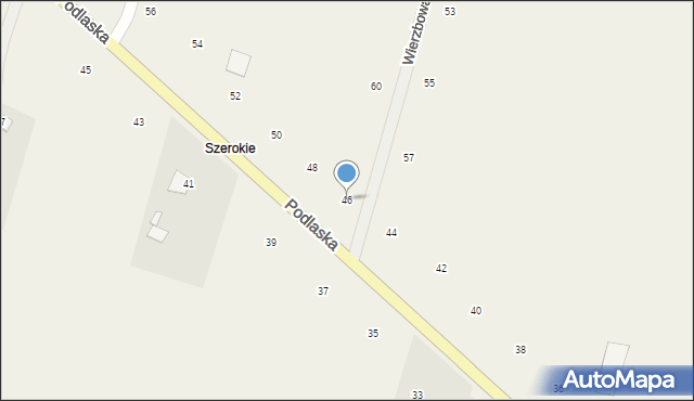 Suszno, Podlaska, 46, mapa Suszno