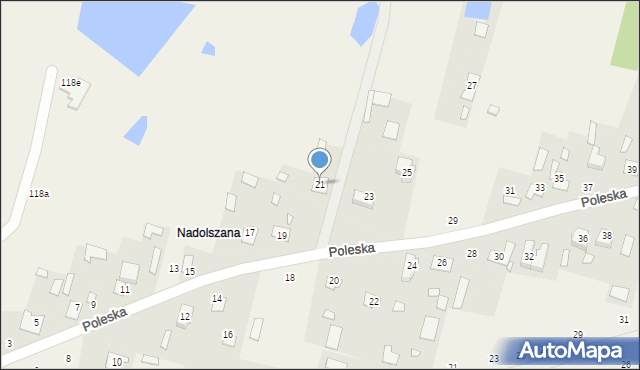 Suszno, Poleska, 21, mapa Suszno