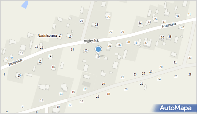 Suszno, Poleska, 22, mapa Suszno