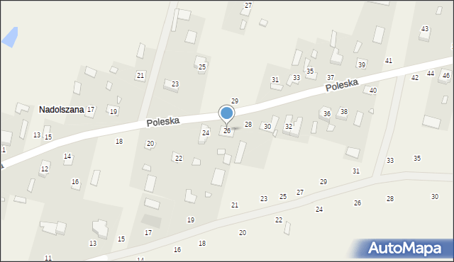 Suszno, Poleska, 26, mapa Suszno