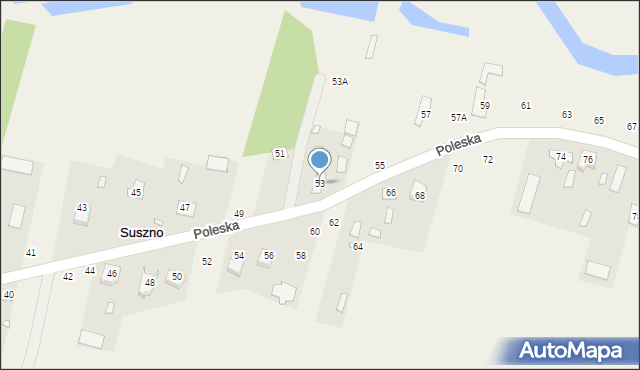 Suszno, Poleska, 53, mapa Suszno