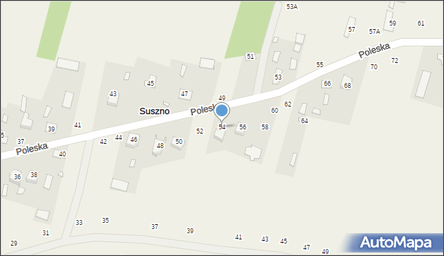 Suszno, Poleska, 54, mapa Suszno