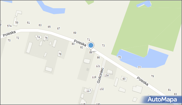 Suszno, Poleska, 84, mapa Suszno