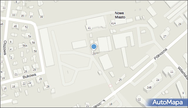 Suwałki, Północna, 23, mapa Suwałk