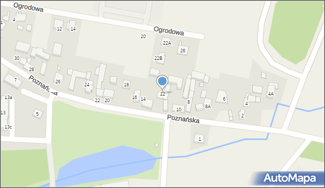 Swadzim, Poznańska, 12, mapa Swadzim