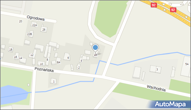 Swadzim, Poznańska, 4A, mapa Swadzim