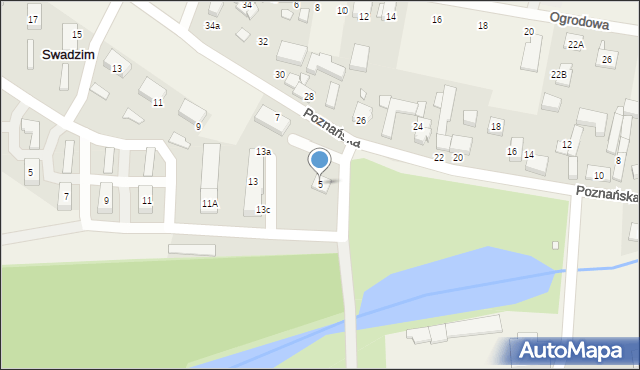 Swadzim, Poznańska, 5, mapa Swadzim