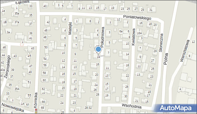 Swarzędz, Południowa, 14, mapa Swarzędz