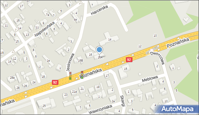 Swarzędz, Poznańska, 16A, mapa Swarzędz