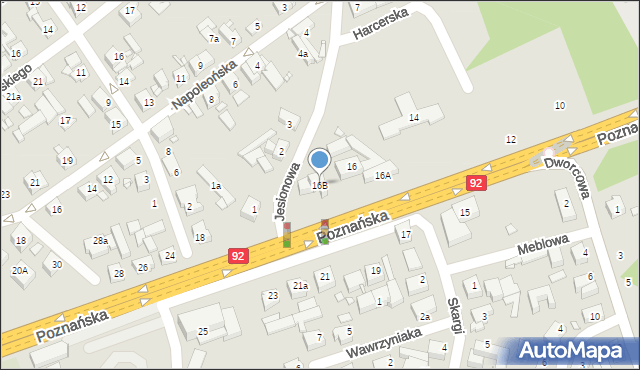 Swarzędz, Poznańska, 16B, mapa Swarzędz