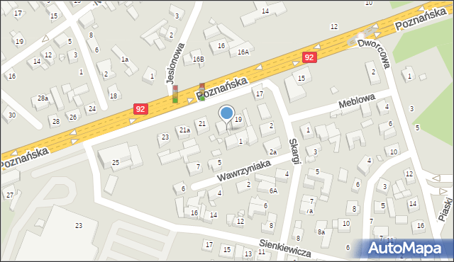 Swarzędz, Poznańska, 19a, mapa Swarzędz