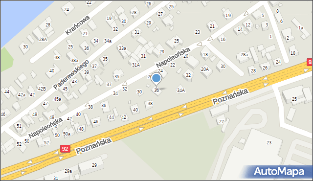 Swarzędz, Poznańska, 36, mapa Swarzędz