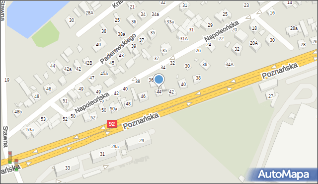 Swarzędz, Poznańska, 44, mapa Swarzędz