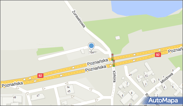 Swarzędz, Poznańska, 70A, mapa Swarzędz