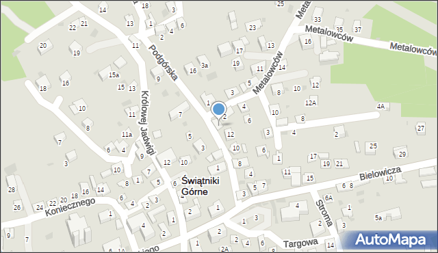 Świątniki Górne, Podgórska, 14, mapa Świątniki Górne