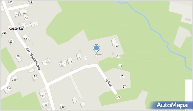 Świątniki Górne, Polna, 11, mapa Świątniki Górne