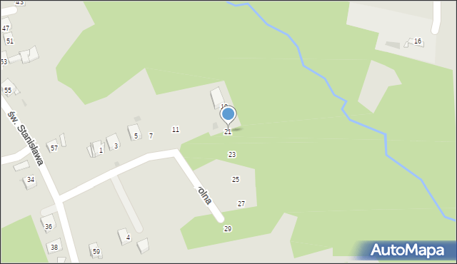 Świątniki Górne, Polna, 21, mapa Świątniki Górne