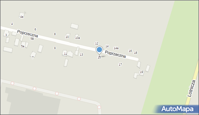 Świdnik, Poprzeczna, 15, mapa Świdnika