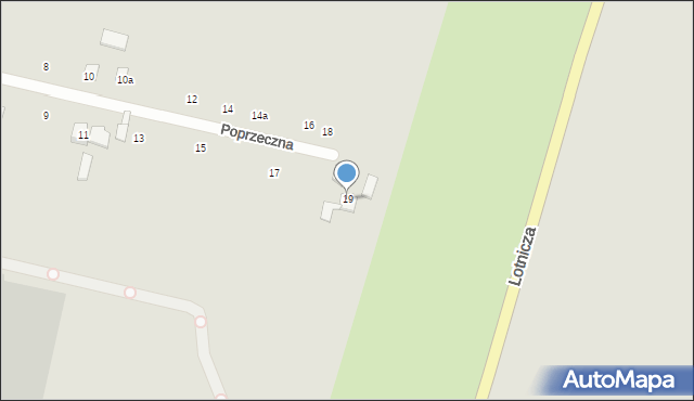 Świdnik, Poprzeczna, 19, mapa Świdnika