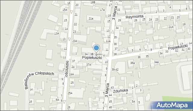 Świdwin, Popiełuszki Jerzego, bł. ks., 3C, mapa Świdwin