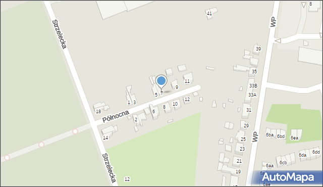 Świebodzin, Północna, 7, mapa Świebodzin