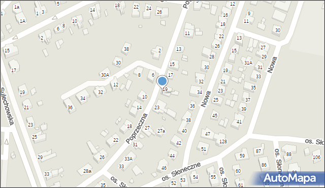 Świebodzin, Poprzeczna, 21, mapa Świebodzin