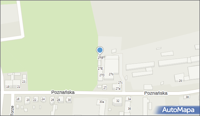 Świebodzin, Poznańska, 27G, mapa Świebodzin