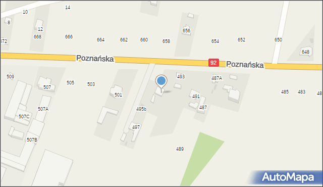 Święcice, Poznańska, 495, mapa Święcice