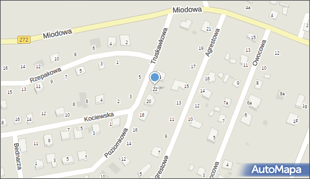 Świecie, Poziomkowa, 22, mapa Świecie