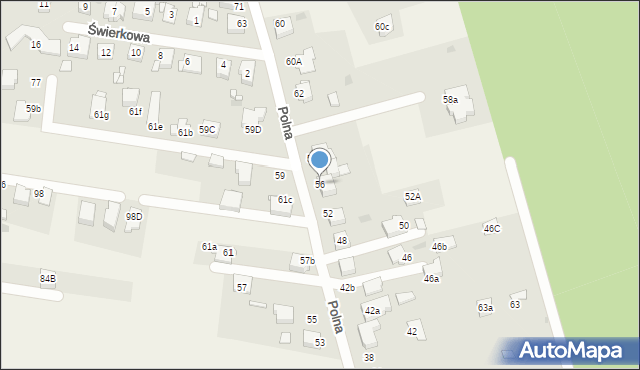 Świerklaniec, Polna, 56, mapa Świerklaniec