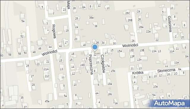 Świerklaniec, Poprzeczna, 12, mapa Świerklaniec