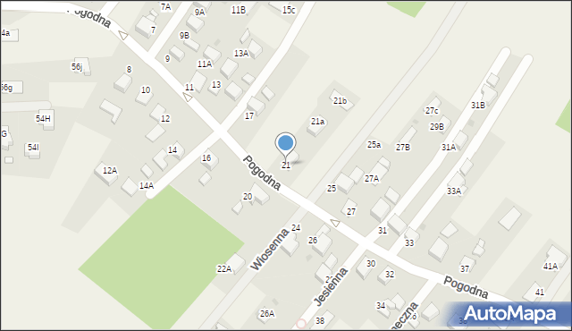 Świerklany, Pogodna, 21, mapa Świerklany