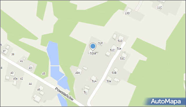 Świerklany, Powstańców, 51ba, mapa Świerklany