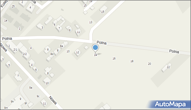 Święta Katarzyna, Polna, 14, mapa Święta Katarzyna