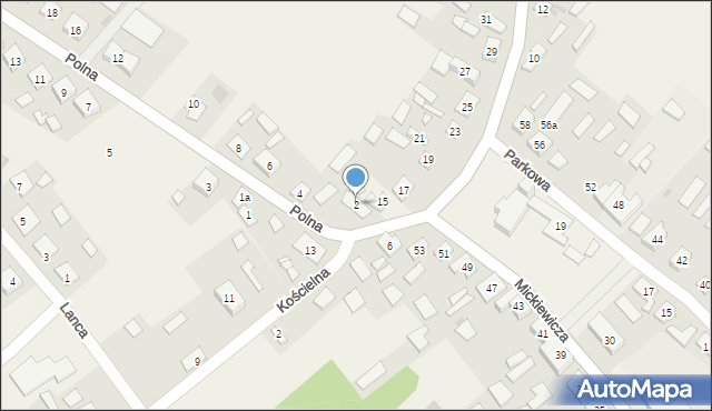 Świętajno, Polna, 2, mapa Świętajno