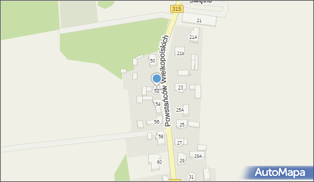 Świętno, Powstańców Wielkopolskich, 52, mapa Świętno