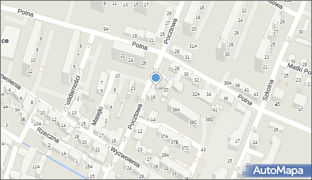 Świętochłowice, Pocztowa, 18, mapa Świętochłowice